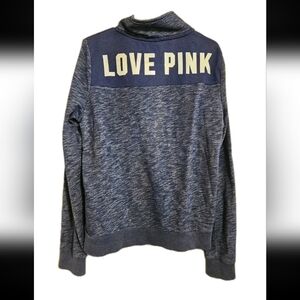 LOVE PINK blue Quarter Zip Sweater Size Medium